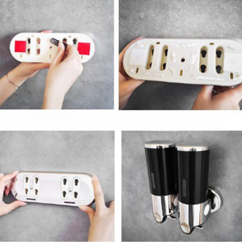 Siopsrl| Soap holder & dispenser Wall mounted Stainless steel Bathroom Shower soap dispenser pump