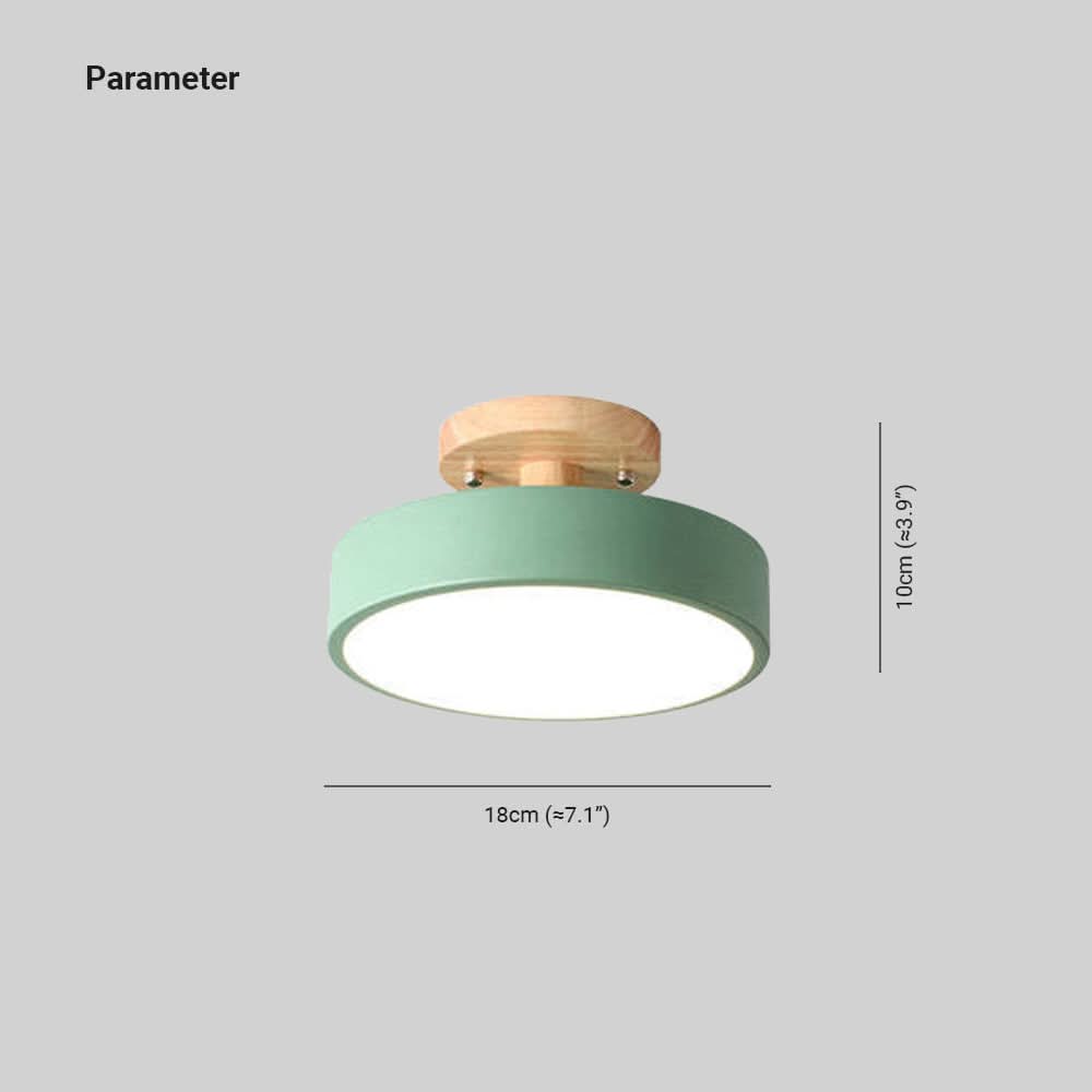 Siopsrl| Modern Wood LED Ceiling Light with Dimmable Function