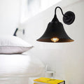 Siopsrl| Expansive Metal Wall Lamp Farmhouse 1 Head Dining Room Wall Light with Curved Arm