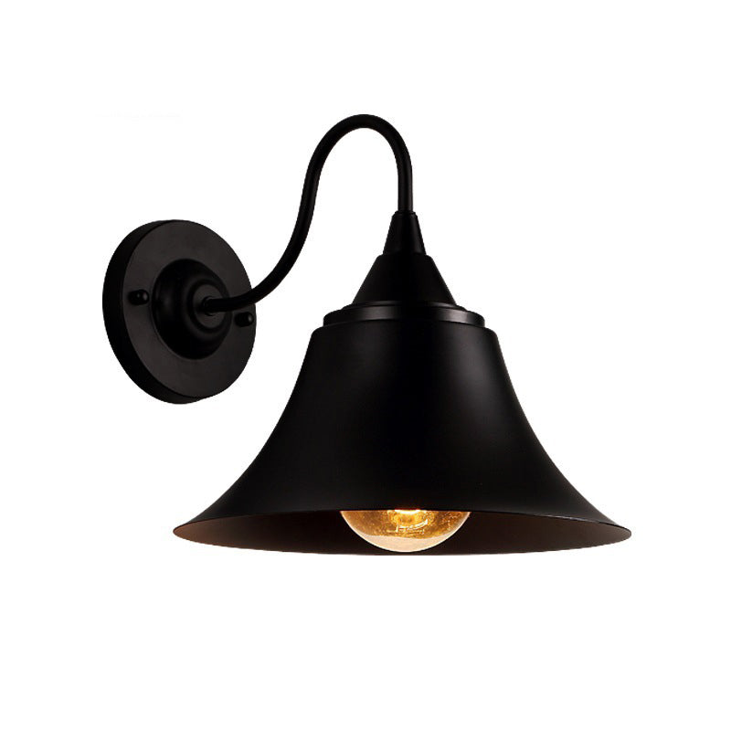 Siopsrl| Expansive Metal Wall Lamp Farmhouse 1 Head Dining Room Wall Light with Curved Arm