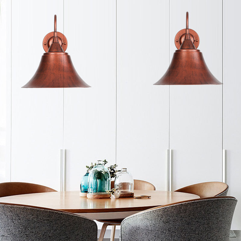 Siopsrl| Expansive Metal Wall Lamp Farmhouse 1 Head Dining Room Wall Light with Curved Arm