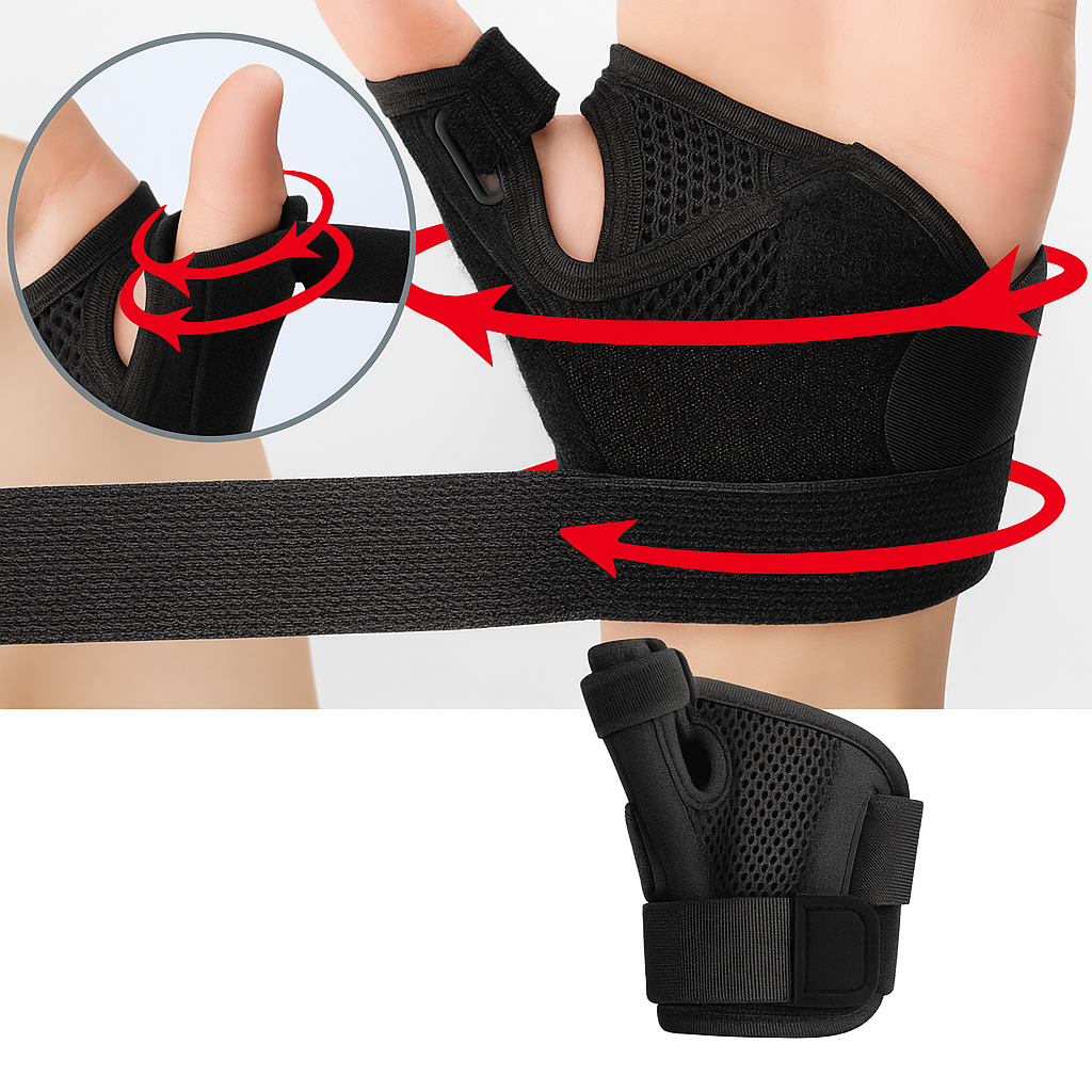 Relief for De Quervain’s Tendonitis – Breathable Adjustable Compression – Everyday & Active Use siopsrl