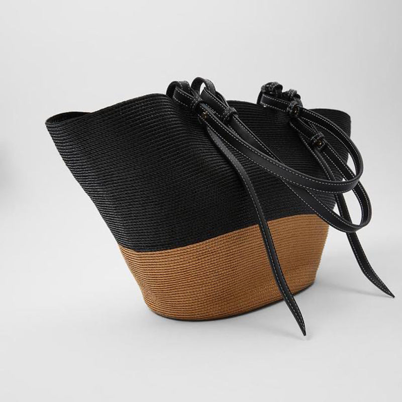 Siopsrl | Generous basket bag with elegant leather accents Siopsrl
