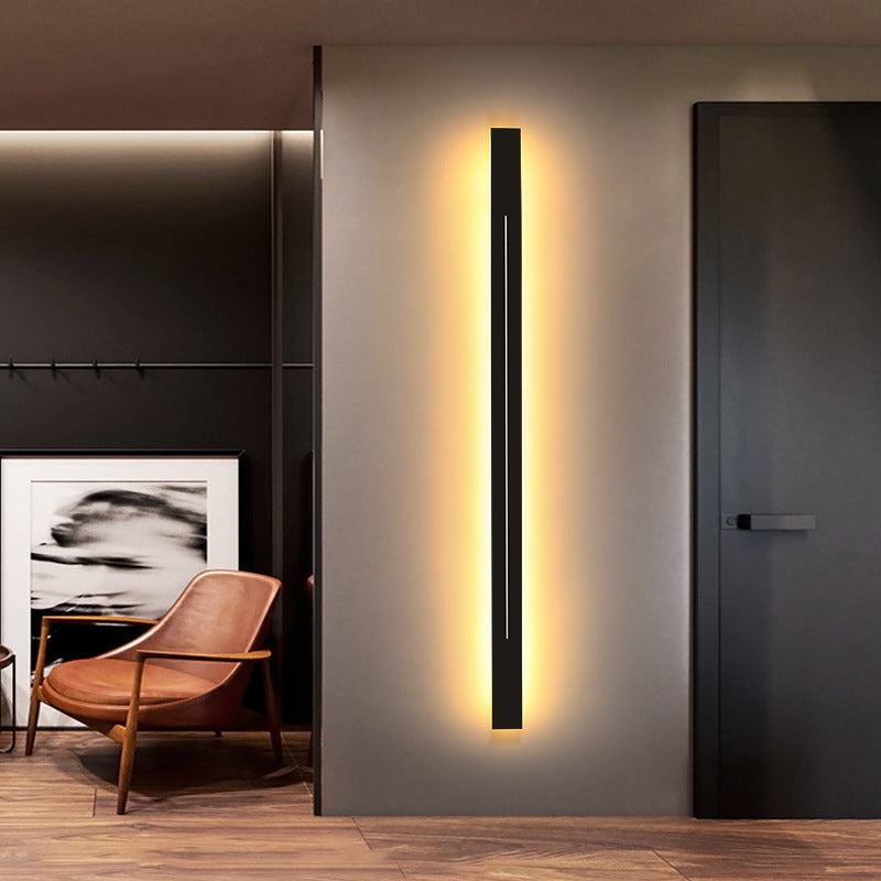 Siopsrl| Modern LED Wall Light in Black Acrylic