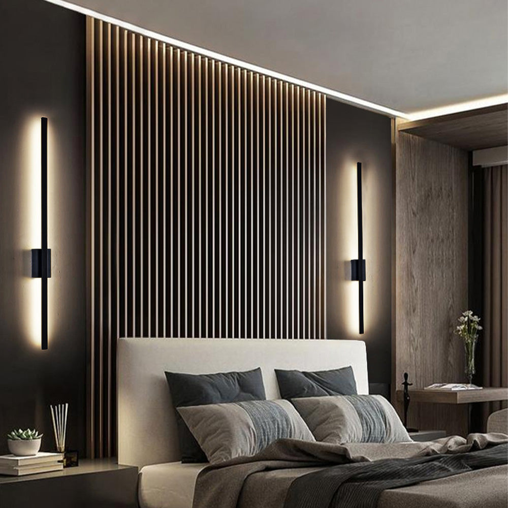 Siopsrl| Industrial Minimalist Long LED Iron Wall Lights for Contemporary Living Room Décor and Stylish Illumination