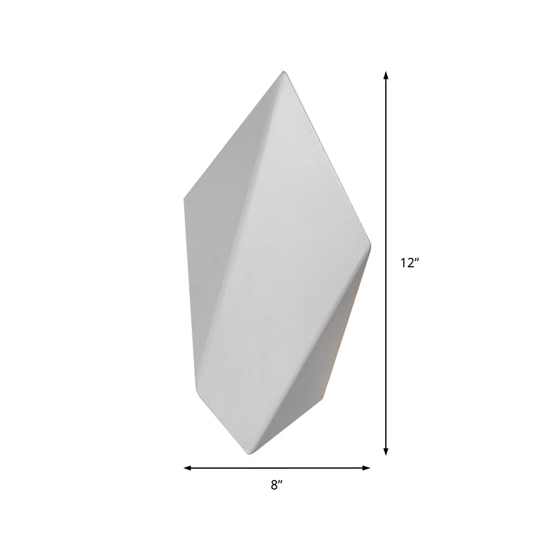 Siopsrl| Metallic geometric wall-mounted light postmodern 1 light black/gray/white wall lamp fixture