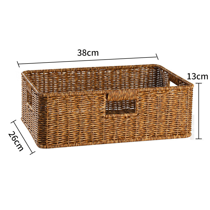 Handcrafted Rectangular Wicker Storage Bin Siopsrl