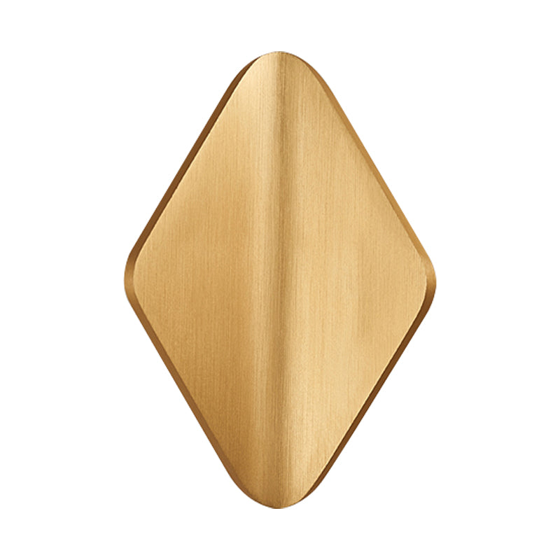 Siopsrl| Concave Rhombus Metal Wall Light Modern LED Black/Gold/Coffee Wall Light Light for Living Room