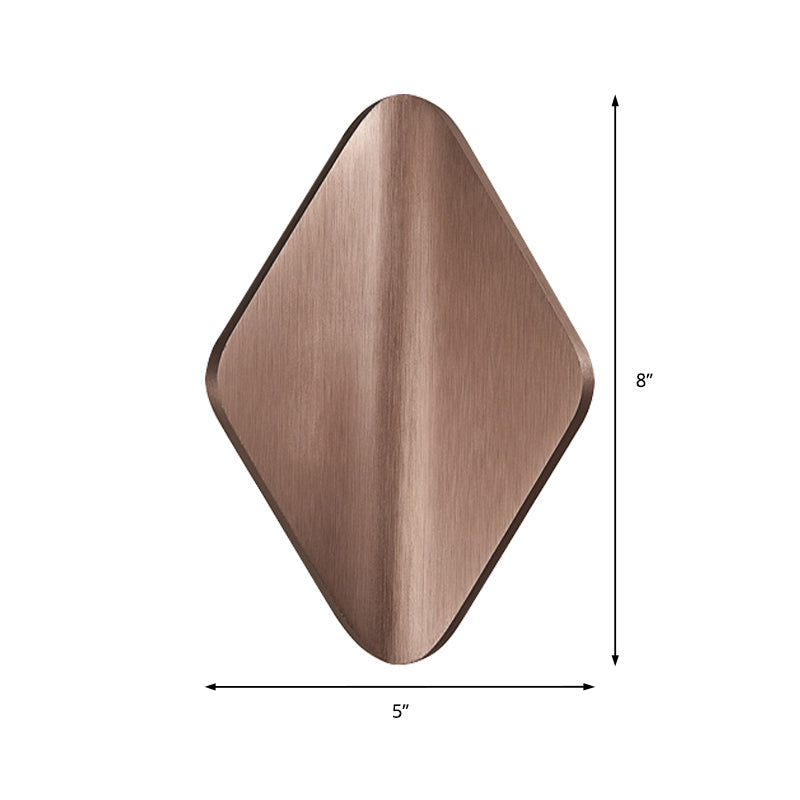 Siopsrl| Concave Rhombus Metal Wall Light Modern LED Black/Gold/Coffee Wall Light Light for Living Room
