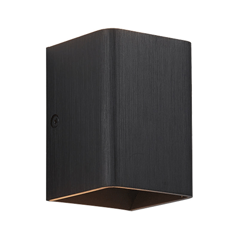 Siopsrl| Cubist Metal Up and Down Wall Lamp Contemporary Bronze/Gold/White LED Wall Light for Living Room