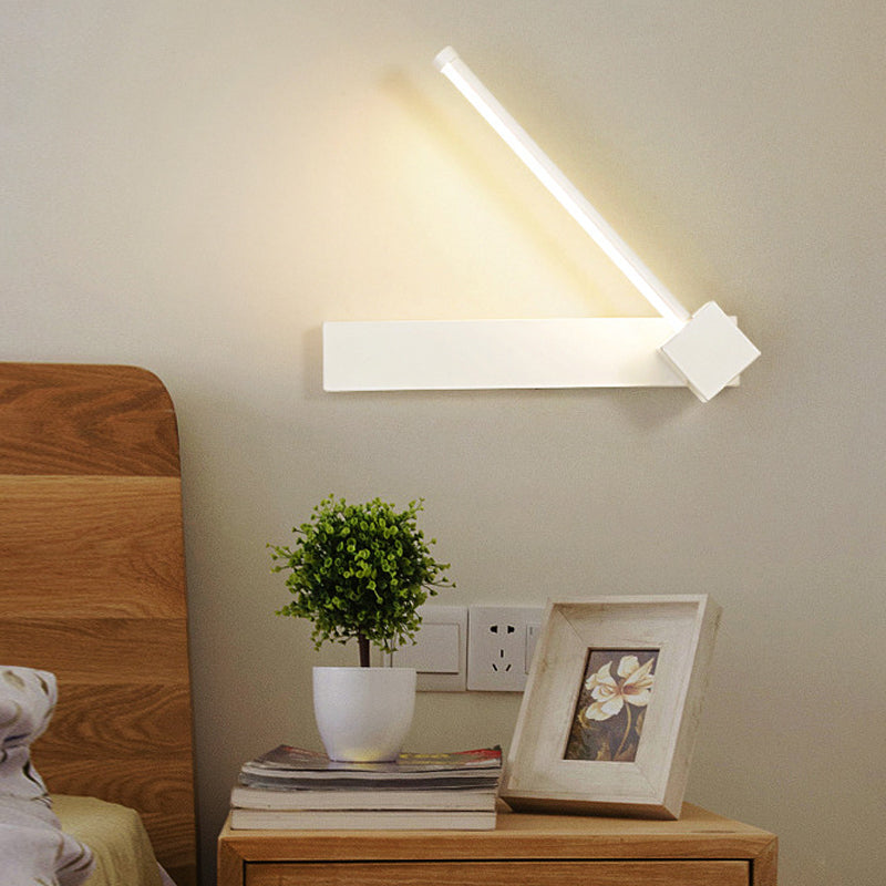 Siopsrl| Adjustable acrylic-colored linear wall lamp Simplicity LED Black/White Wall-mounted light, Warm/White light