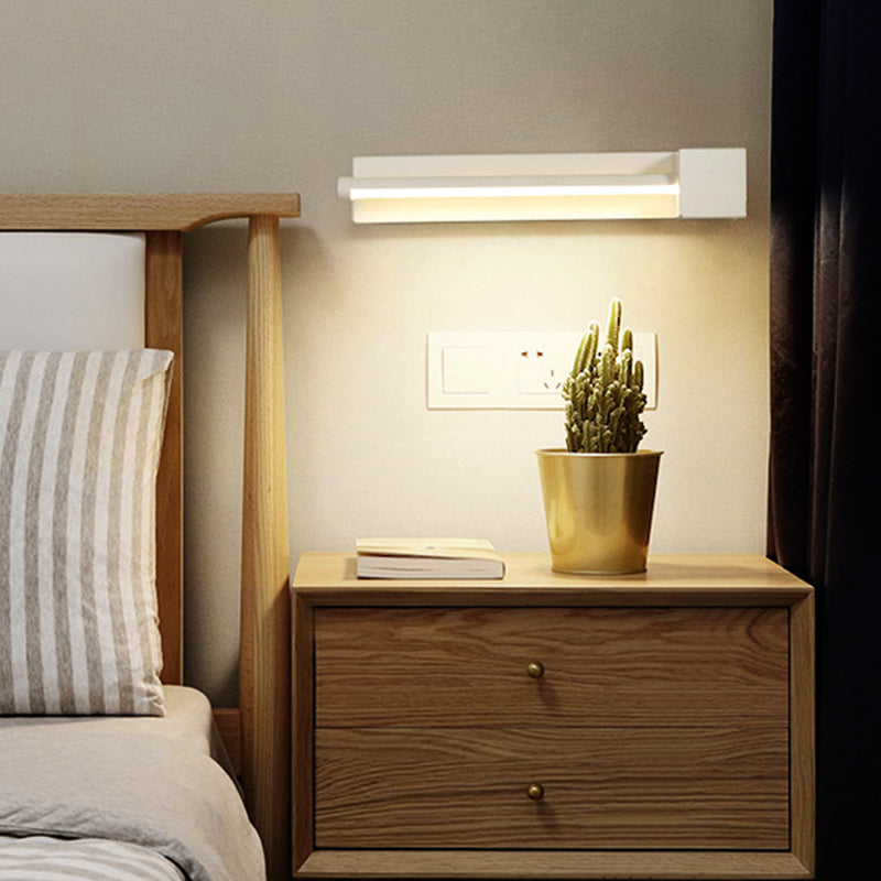 Siopsrl| Adjustable acrylic-colored linear wall lamp Simplicity LED Black/White Wall-mounted light, Warm/White light