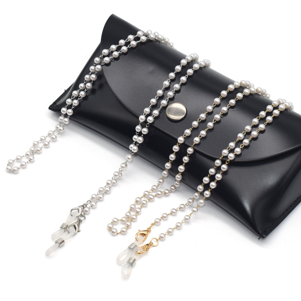 Siopsrl | Elegant Double-Strand Pearl Eyewear Chain Siopsrl