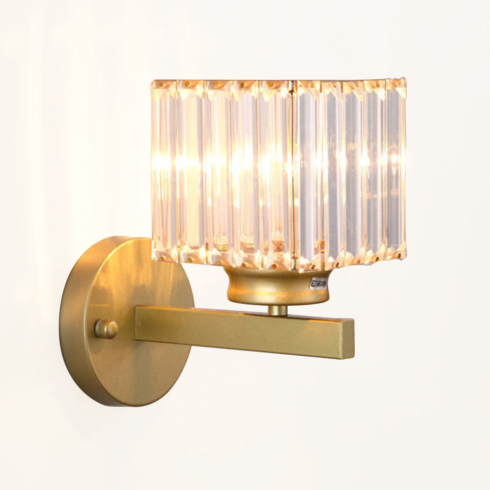 Siopsrl| Crystal Glass Wall Light With Modern Arm Design