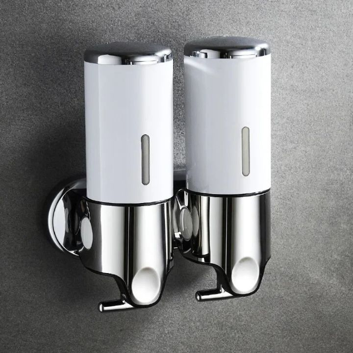 Siopsrl| Wall Mounted Soap Dispenser | SudsStation Bathroom Organizer | Stainless Steel & ABS | 16.9 fl oz | Set of 1–3
