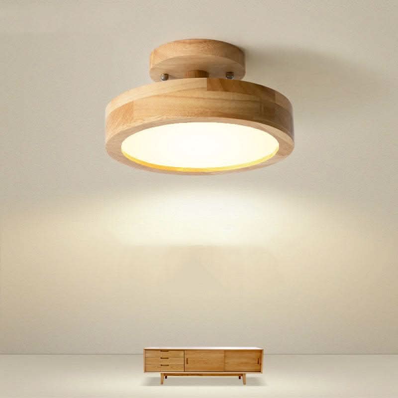 Siopsrl| Modern Wood LED Ceiling Light with Dimmable Function