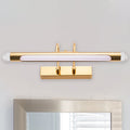 Siopsrl| 16"/21" Width Cylindrical Vanity Light Fixture Modernism Style Metallic LED Indoor Wall Lamp in Gold, Warm/White Lighting
