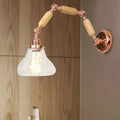 Siopsrl| 1 Bulb Wall Lamp with Cone Shade Clear Glass Industrial Living Room Wall Light Lighting