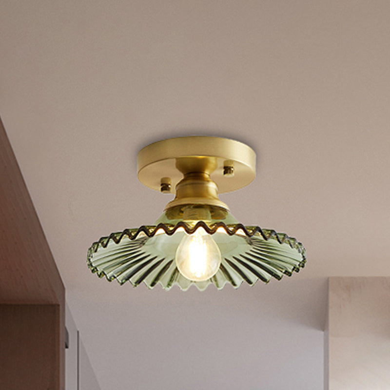 Siopsrl| Ceiling Light Vintage Glass Flushmount Fixture