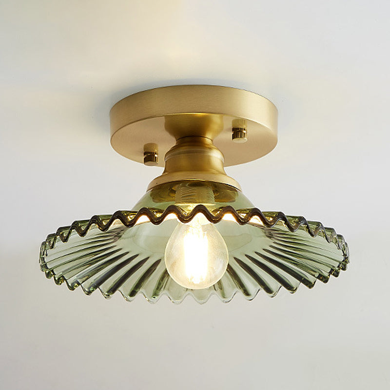 Siopsrl| Ceiling Light Vintage Glass Flushmount Fixture