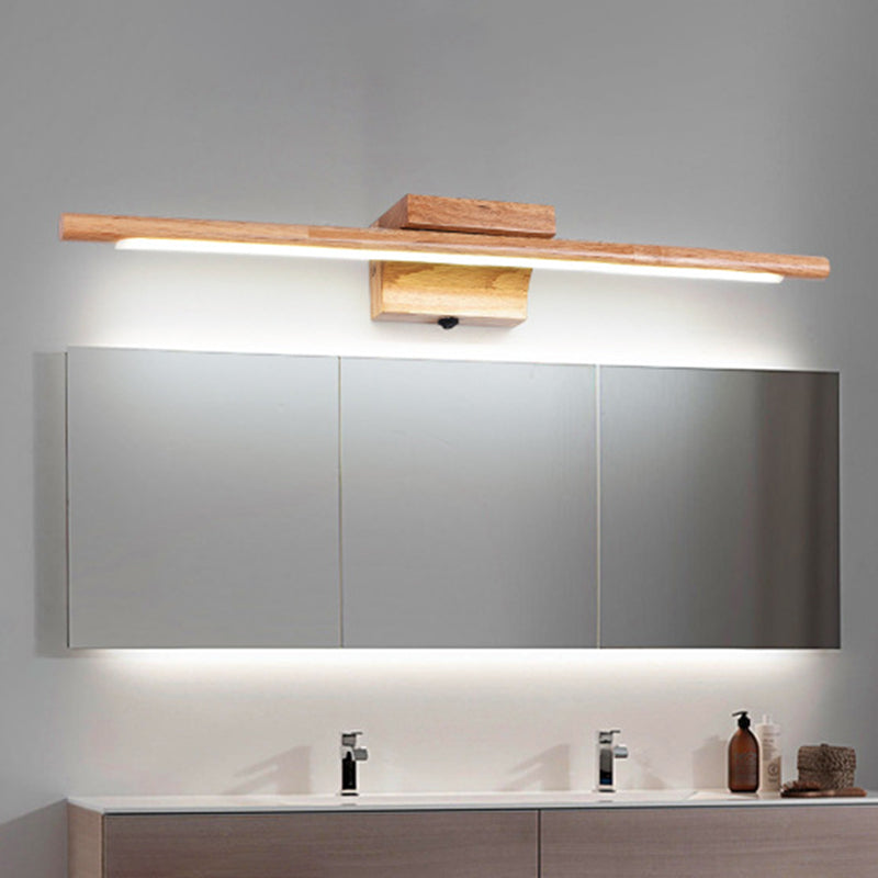 Siopsrl| Wood LED Wall-Mounted Lighting Simplicity Residence Wall Lamp Lights for Bathroom