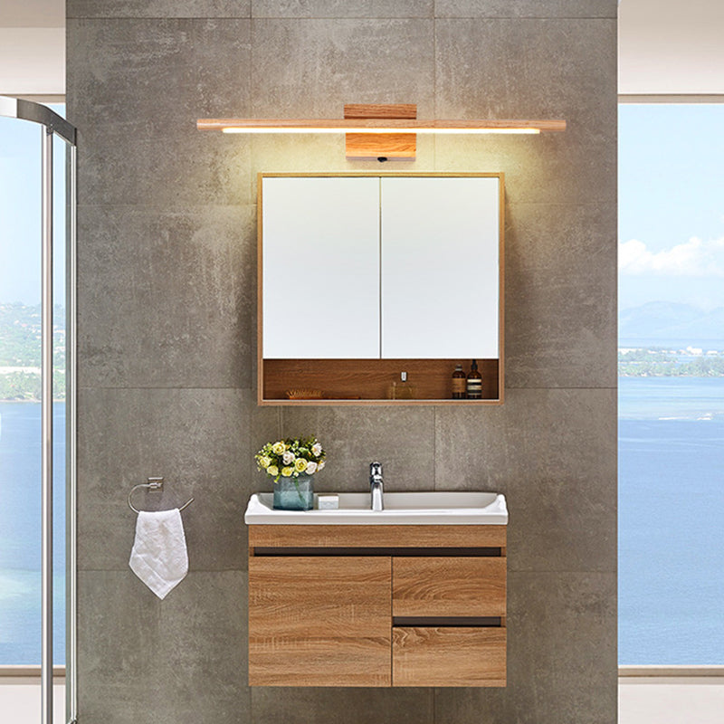 Siopsrl| Wood LED Wall-Mounted Lighting Simplicity Residence Wall Lamp Lights for Bathroom