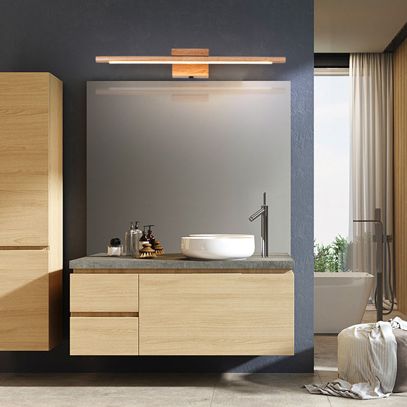 Siopsrl| Wood LED Wall-Mounted Lighting Simplicity Residence Wall Lamp Lights for Bathroom