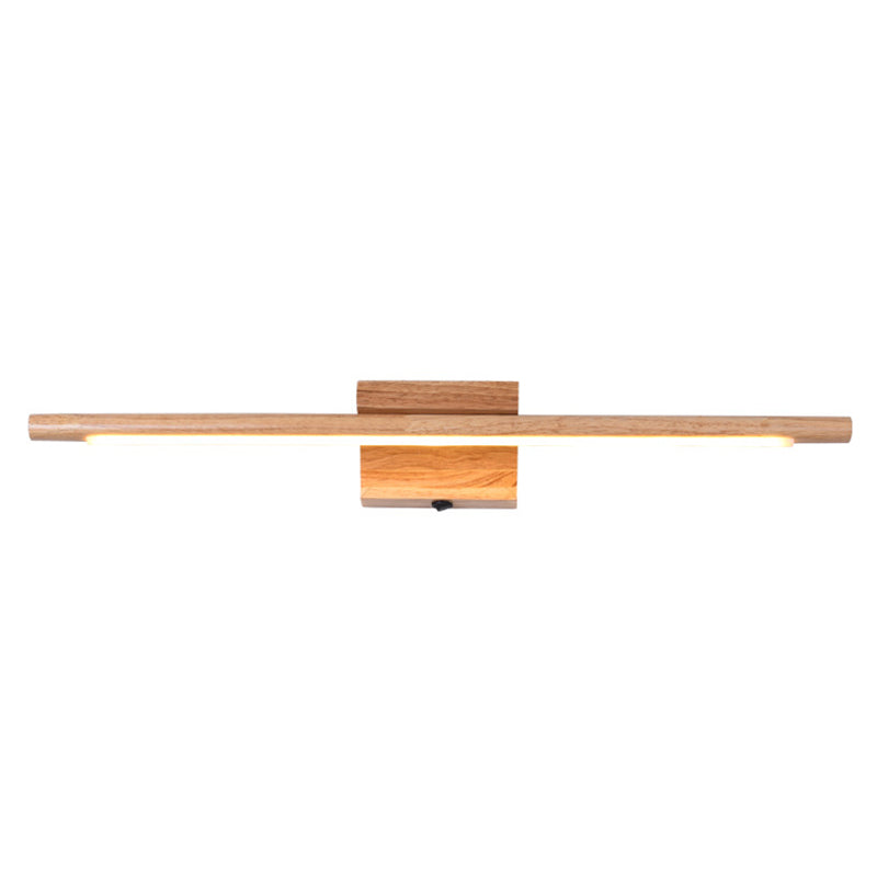 Siopsrl| Wood LED Wall-Mounted Lighting Simplicity Residence Wall Lamp Lights for Bathroom