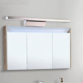 Siopsrl| Rectangular Interior Mirror Light Stainless Steel 16"/19.5" W LED Modern Wall-Mounted Light in Chrome, Warm/White Lighting