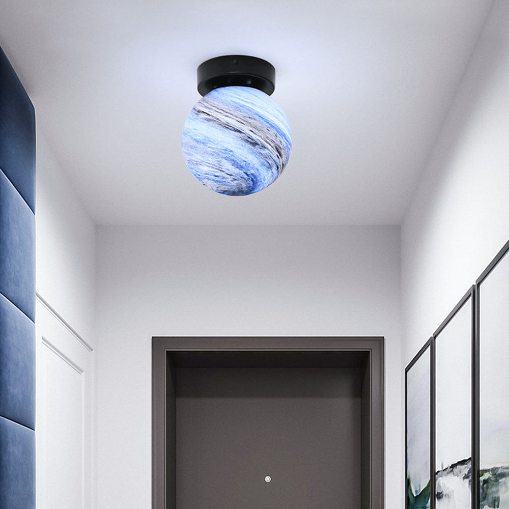 Siopsrl| Glass Ceiling Light Modern Globe Fixture