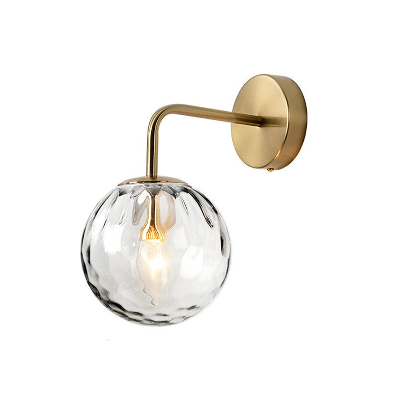 Siopsrl| Wall Light Modern Glass Globe Sconce Gold Finish