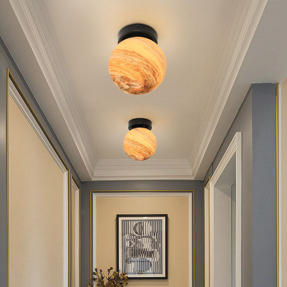 Siopsrl| Glass Ceiling Light Modern Globe Fixture
