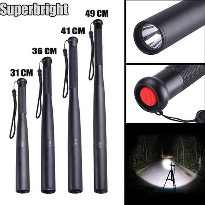 siopsrl | Baseball Bat Shaped LED Flashlight | Aluminum Alloy, 3 Lighting Modes | Emergency & Utility Use