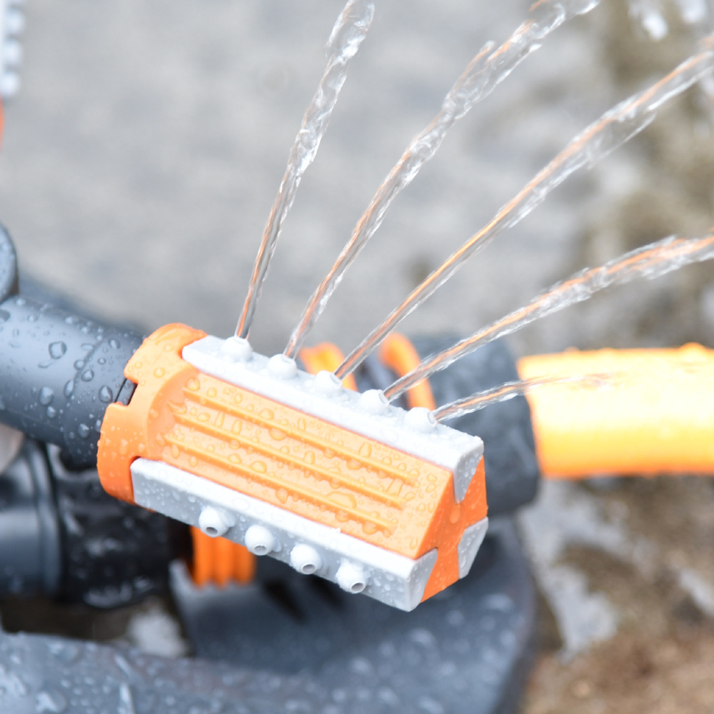 Siopsrl| Rotatable Garden Sprinkler with 3 Nozzles – Efficient Watering Sprinkler for Lawns and Gardens