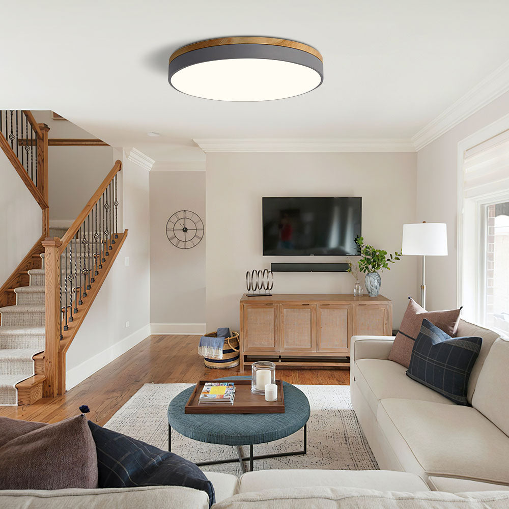 Siopsrl| Ceiling Light Modern Wood LED Flush Fitting