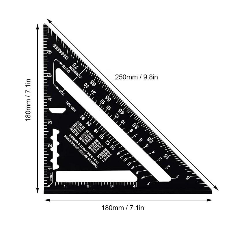 Siopsrl| 7/12 inch triangle carpenter square