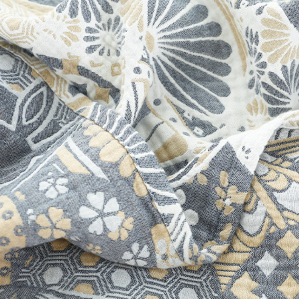 Siopsrl| Joyful Haven Four-Layer Cotton Blanket