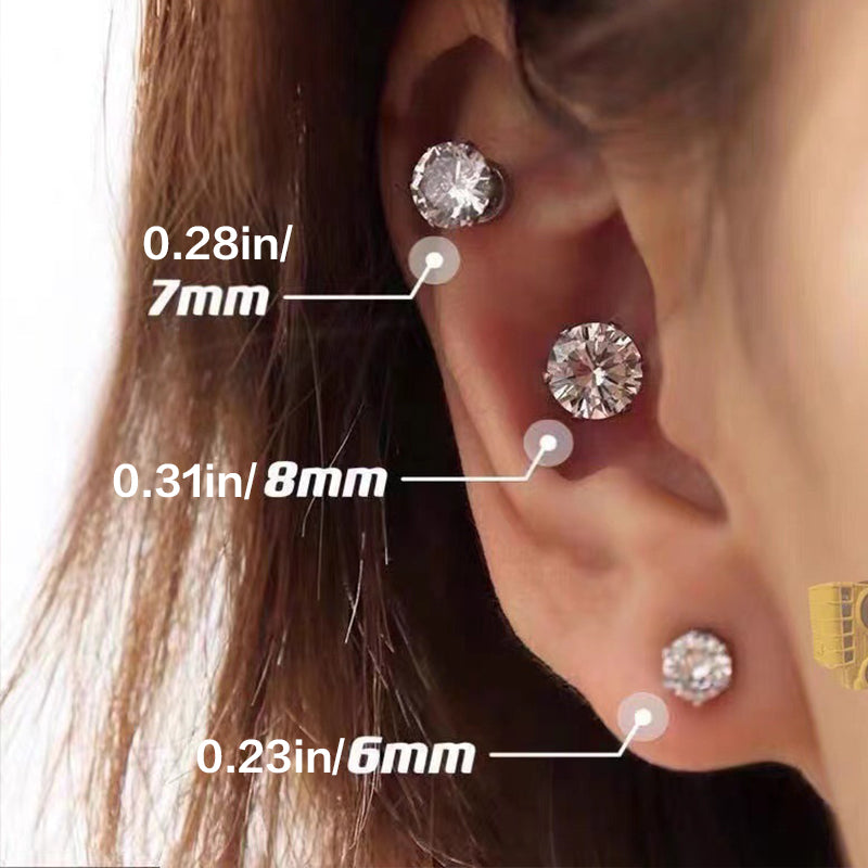 Siopsrl| Magnetic Zircon Stud Ear Clip