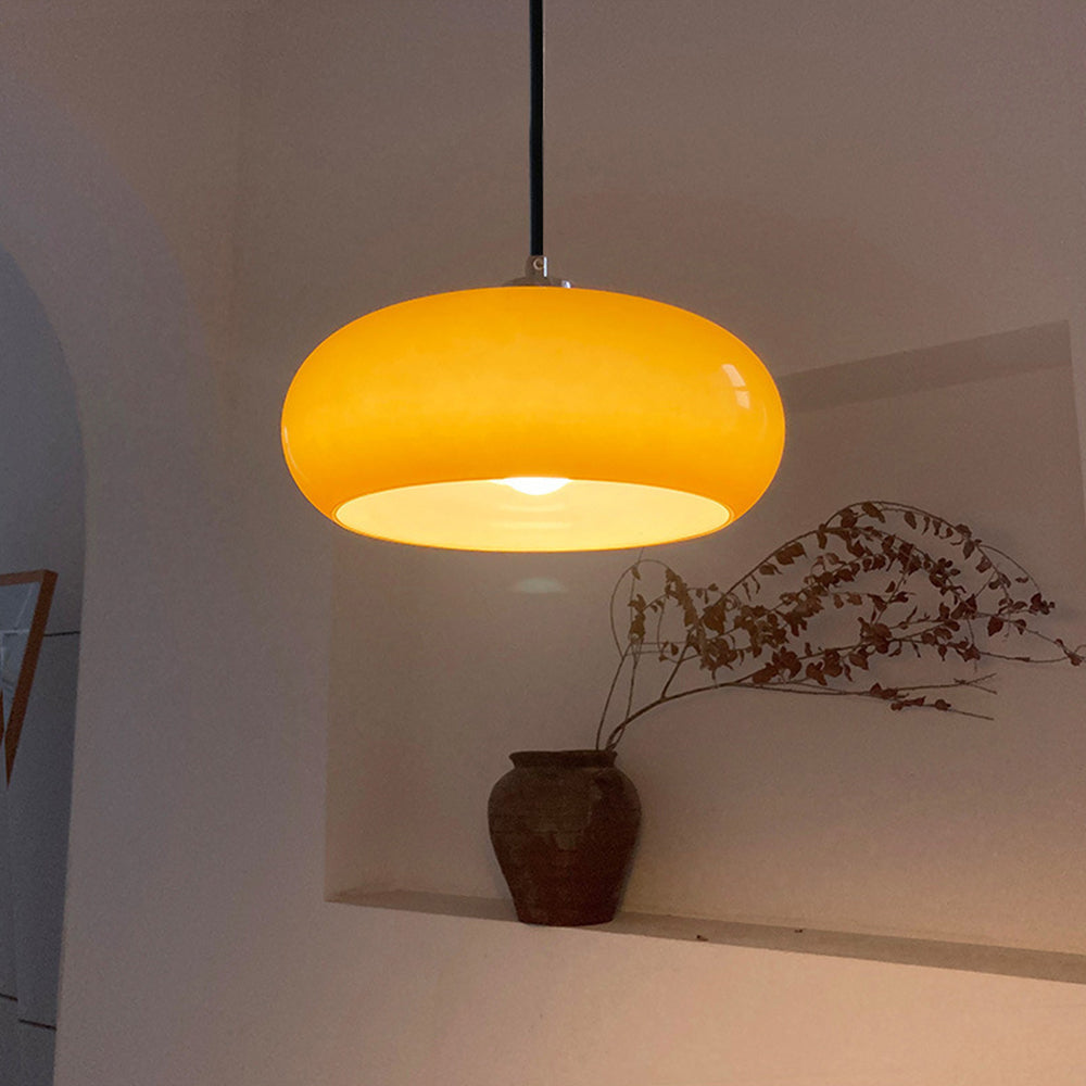 Siopsrl| Hailie | Pendant Light Orange/White 28 cm Glass