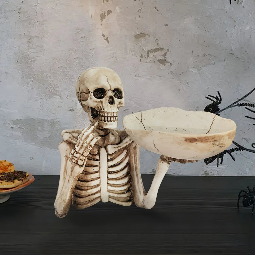 Siopsrl| Spooky Skeleton Halloween Candy Bowl