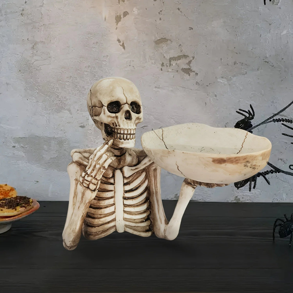 Siopsrl| Spooky Skeleton Halloween Candy Bowl