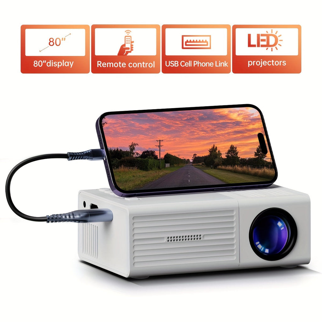 siopsrl | Ultra-Bright Mini Projector 3000 Lumen – Portable, HDTV & USB, Ideal for Home Cinema & Outdoors!