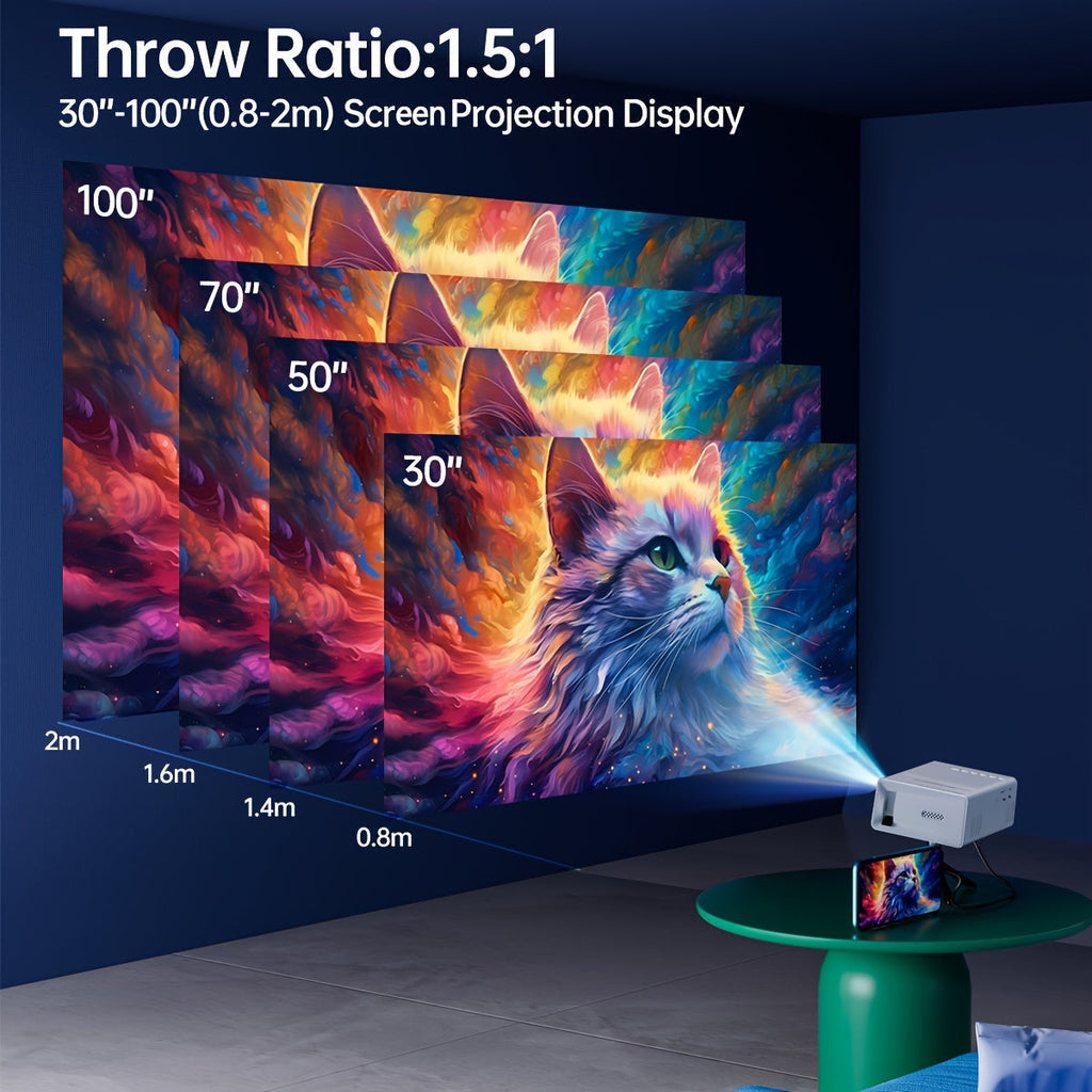 siopsrl | Ultra-Bright Mini Projector 3000 Lumen – Portable, HDTV & USB, Ideal for Home Cinema & Outdoors!