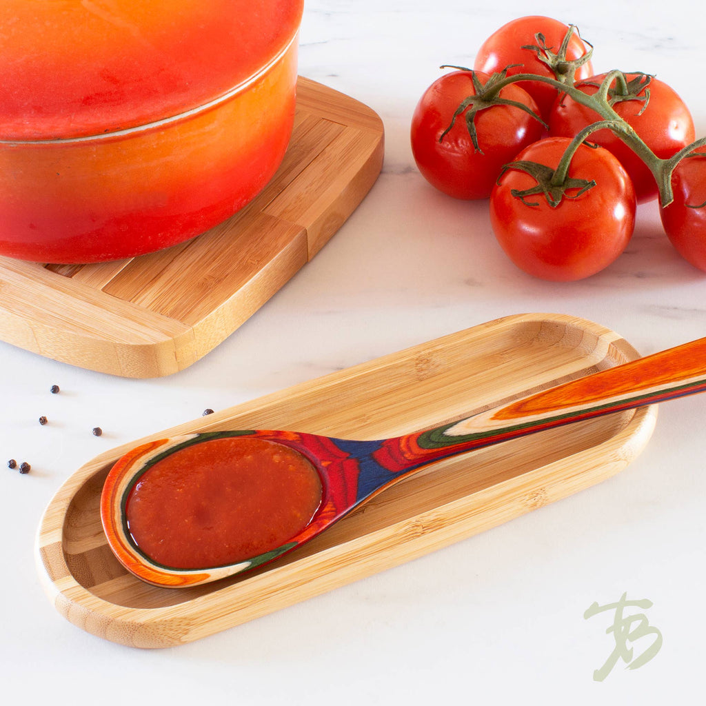 Catch-All Bamboo Spoon Rest
