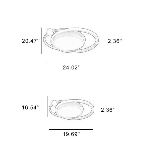 Siopsrl| Nordic Round Circle LED Ceiling Light flush mounted