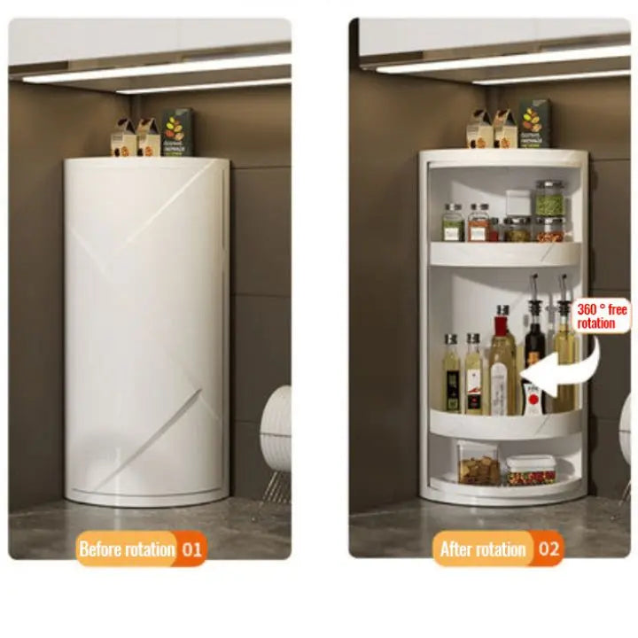 Siopsrl| 3 layers - Multifunctional 360° corner shelf organizer