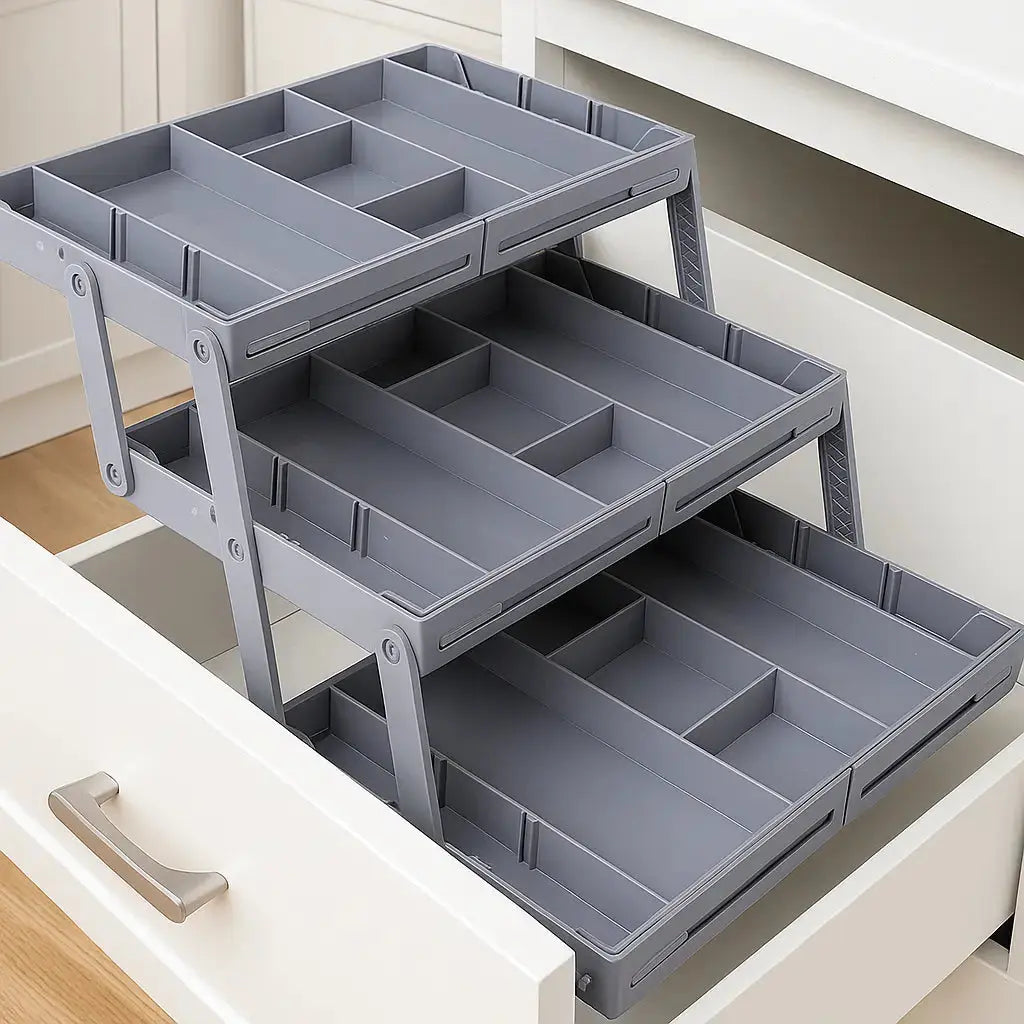 Siopsrl| 3-tier Smart Drawer Organizer – Makes optimal use of storage space