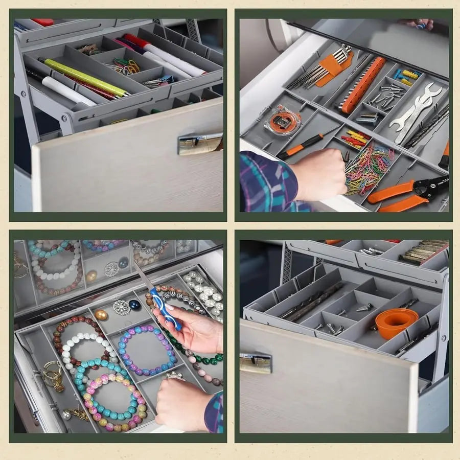 Siopsrl| 3-tier Smart Drawer Organizer – Makes optimal use of storage space