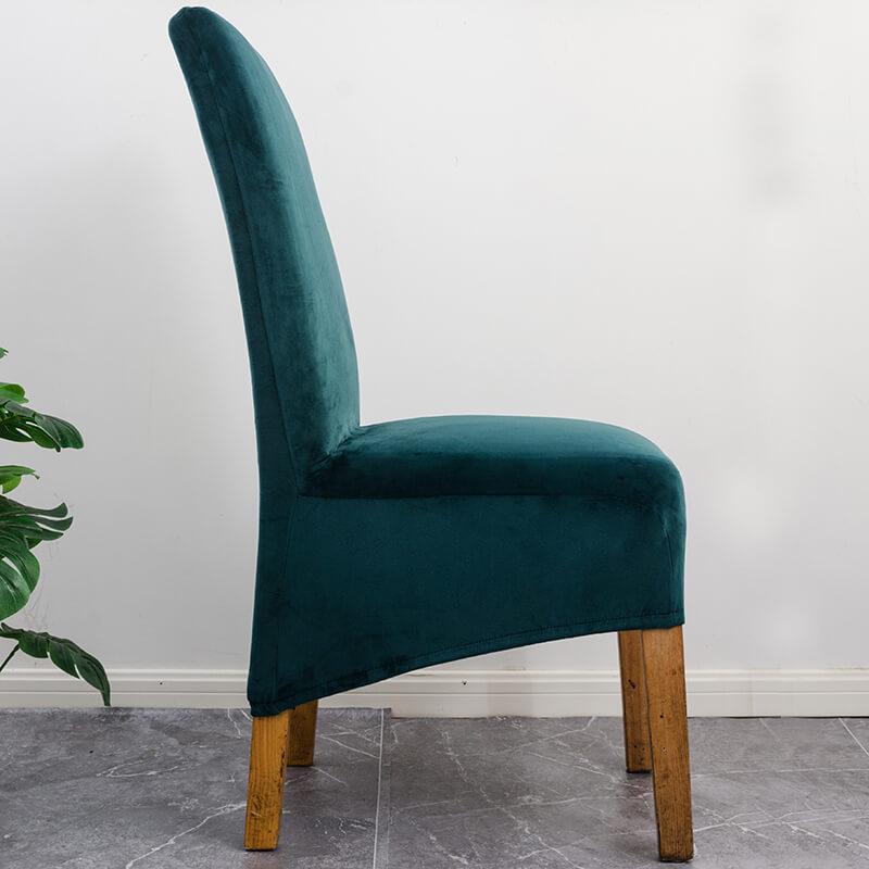siopsrl | Stretch Velvet XL Size Dining Chair Covers x4 | Soft. Stretchable & Non-Slip for Home Dining Room Decoration