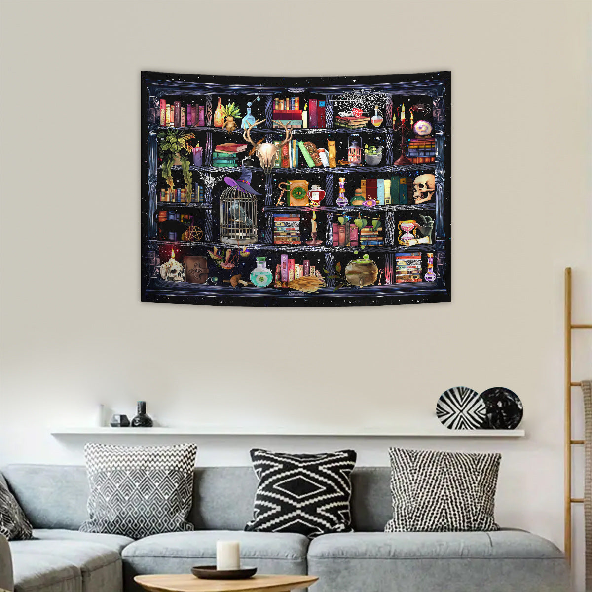 Siopsrl| Skeleton Horror Halloween Tapestry